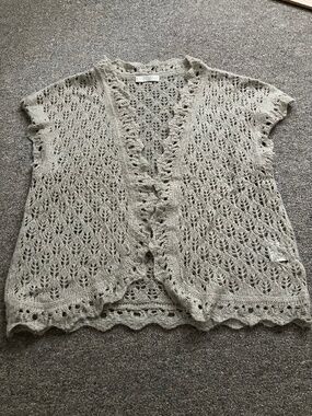 Women’s Large Old Navy Lace-Style Knit Sleeveless Cardigan